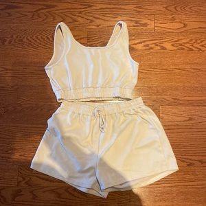 Cream Sweat Set